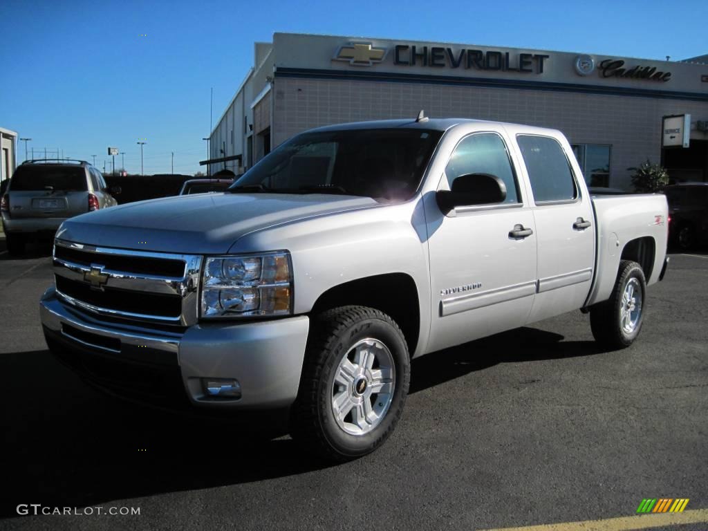 2010 Silverado 1500 LT Crew Cab 4x4 - Sheer Silver Metallic / Ebony photo #1