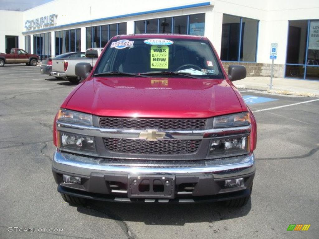 2006 Colorado Z71 Crew Cab 4x4 - Cherry Red Metallic / Very Dark Pewter photo #8