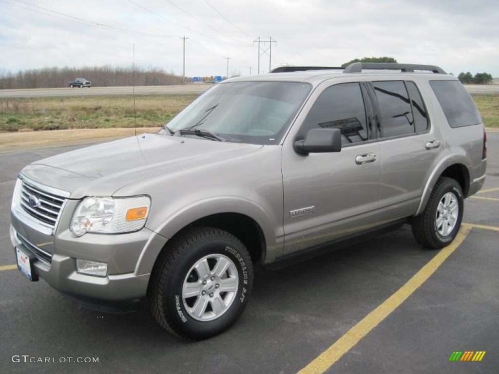 2008 Explorer XLT - Vapor Silver Metallic / Black/Stone photo #1