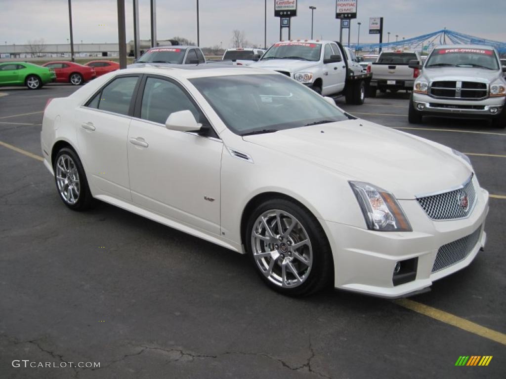 2009 CTS -V Sedan - White Diamond Tri-Coat / Ebony photo #3