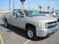 2009 Silver Birch Metallic Chevrolet Silverado 2500HD Work Truck Extended Cab 4x4  photo #3