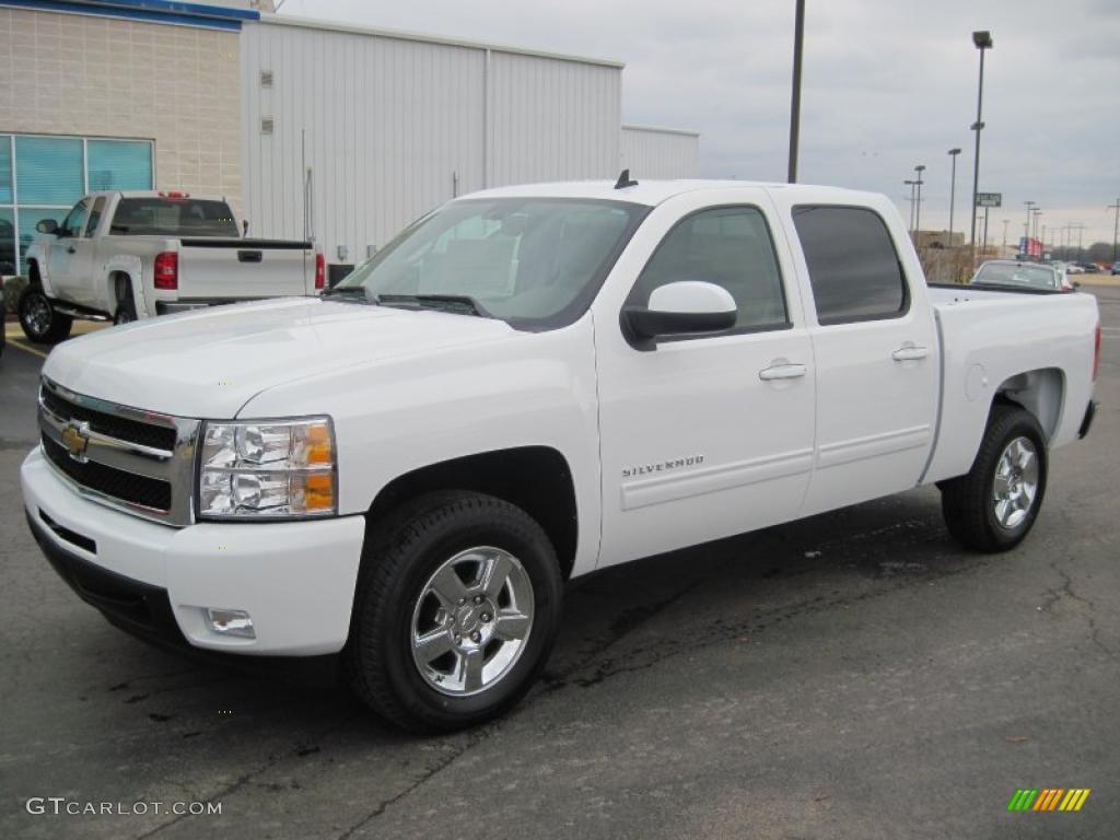 2010 Silverado 1500 LTZ Crew Cab - Summit White / Dark Cashmere/Light Cashmere photo #1