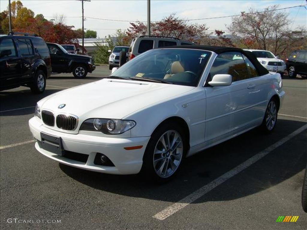 2006 3 Series 330i Convertible - Alpine White / Beige photo #1