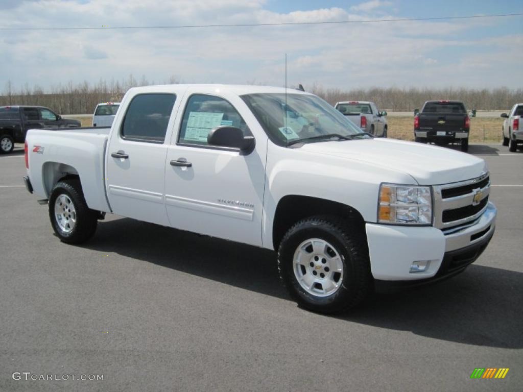 2010 Silverado 1500 LT Crew Cab 4x4 - Summit White / Ebony photo #3