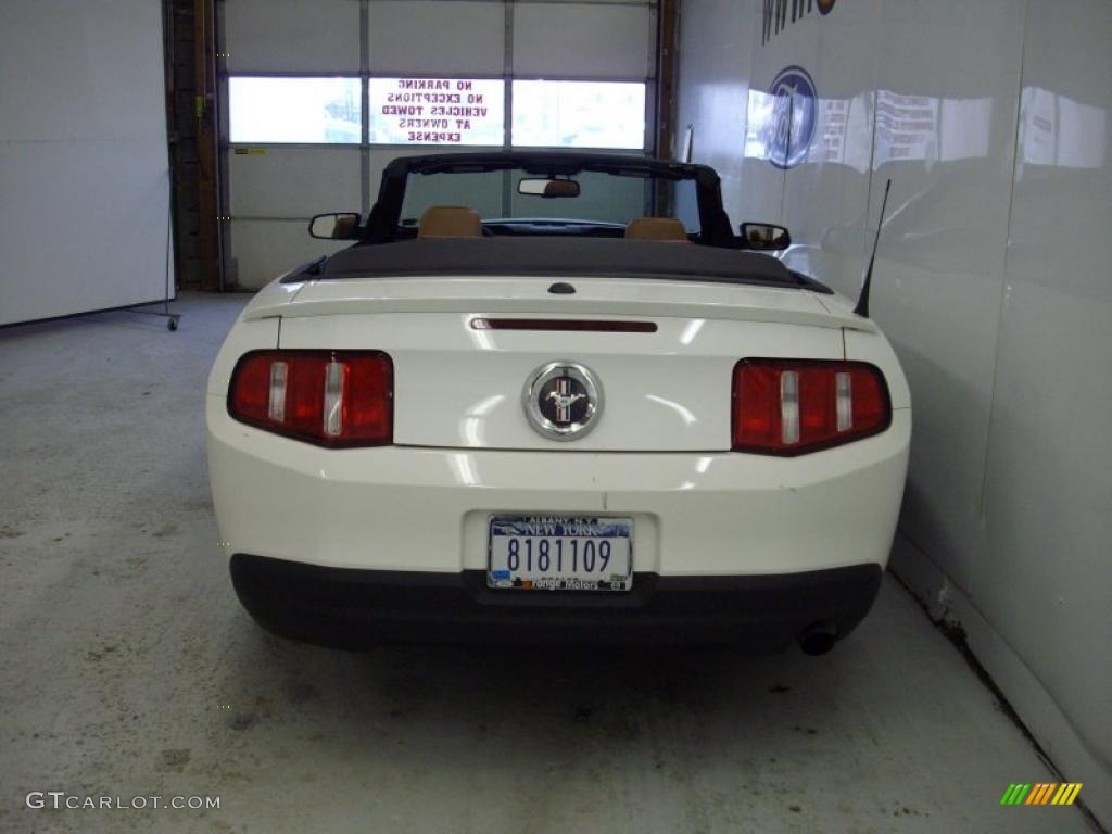 2010 Mustang V6 Premium Convertible - Performance White / Saddle photo #3