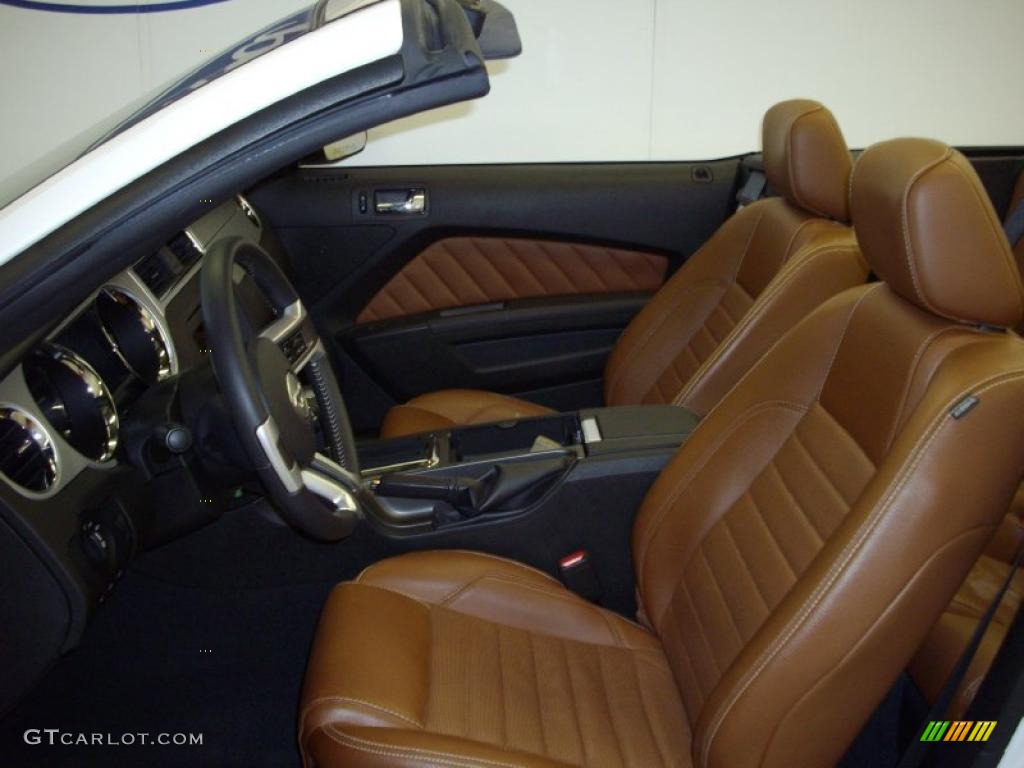 2010 Mustang V6 Premium Convertible - Performance White / Saddle photo #11