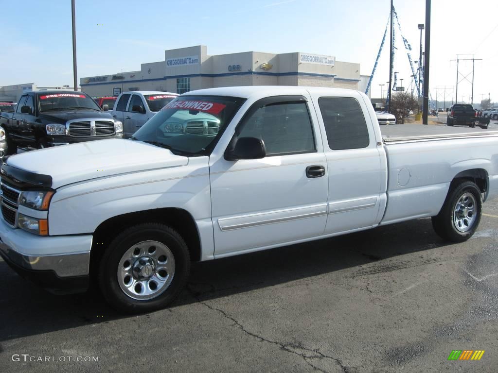 2006 Silverado 1500 LT Extended Cab - Summit White / Tan photo #1