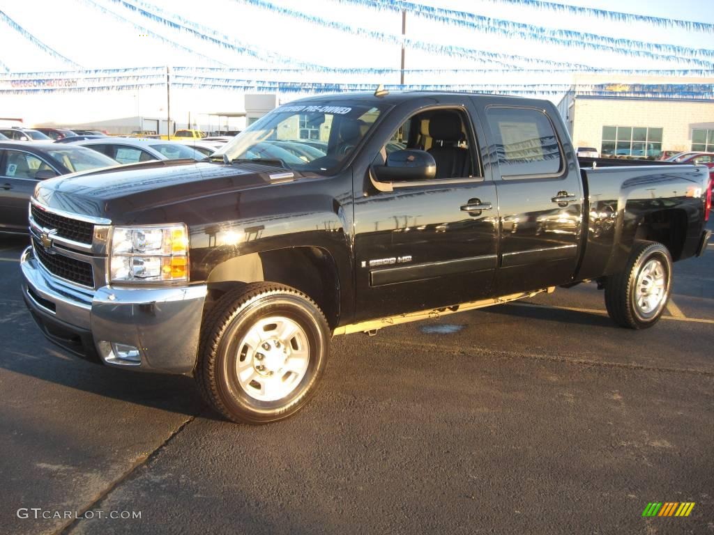 2008 Silverado 2500HD LTZ Crew Cab 4x4 - Black / Ebony Black photo #1