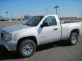 2010 Pure Silver Metallic GMC Sierra 1500 Regular Cab 4x4  photo #1