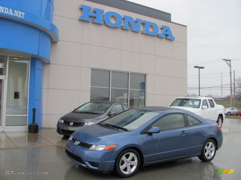 2007 Civic EX Coupe - Atomic Blue Metallic / Gray photo #1