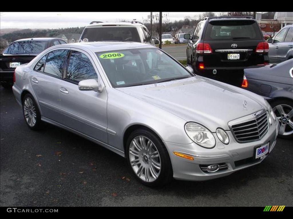 2008 E 350 4Matic Sedan - Iridium Silver Metallic / Black photo #1