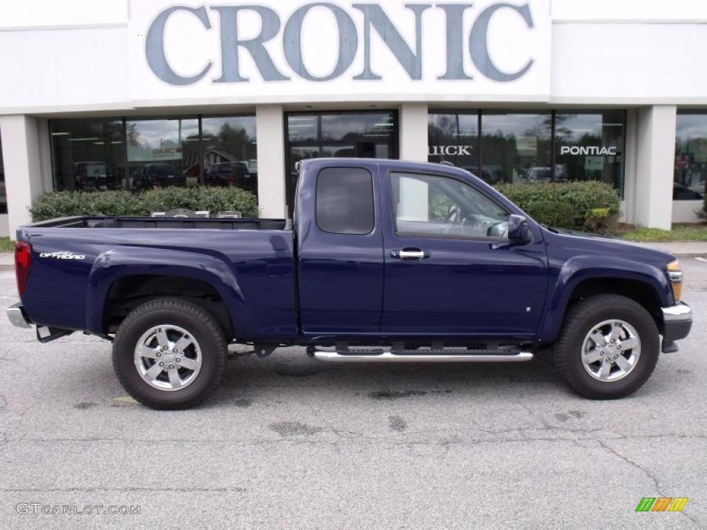 2009 Canyon SLE Extended Cab - Navy Blue / Ebony photo #1