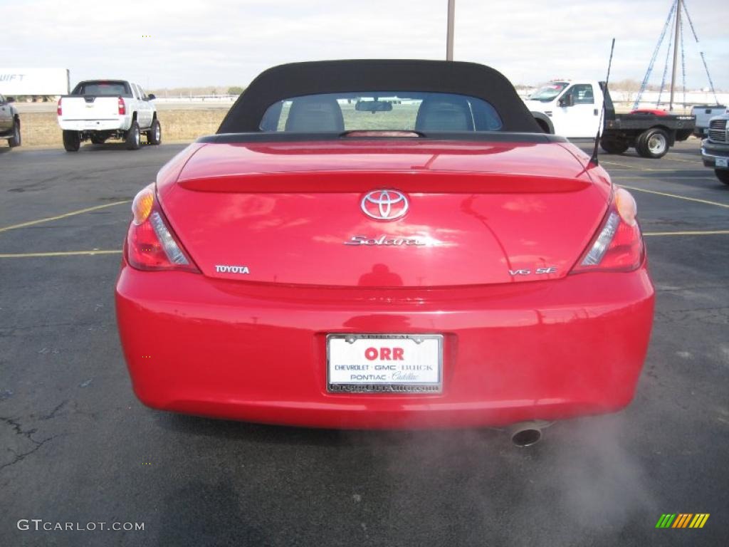 2006 Solara SE V6 Convertible - Absolutely Red / Charcoal photo #4