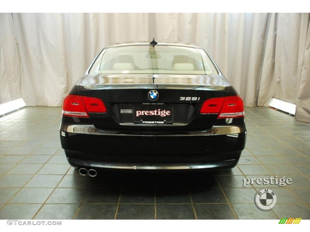 2009 3 Series 328xi Coupe - Black Sapphire Metallic / Cream Beige Dakota Leather photo #2