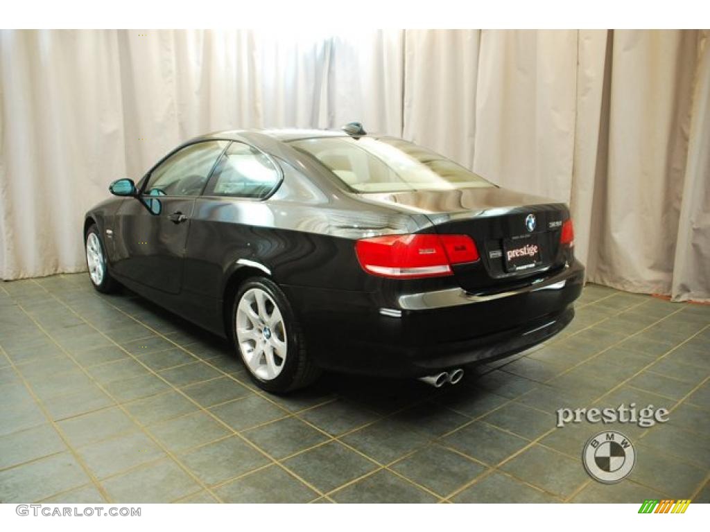 2009 3 Series 328xi Coupe - Black Sapphire Metallic / Cream Beige Dakota Leather photo #3