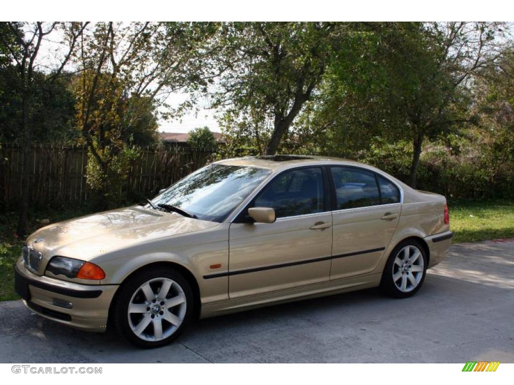 2000 3 Series 328i Sedan - Light Yellow Metallic / Black photo #2