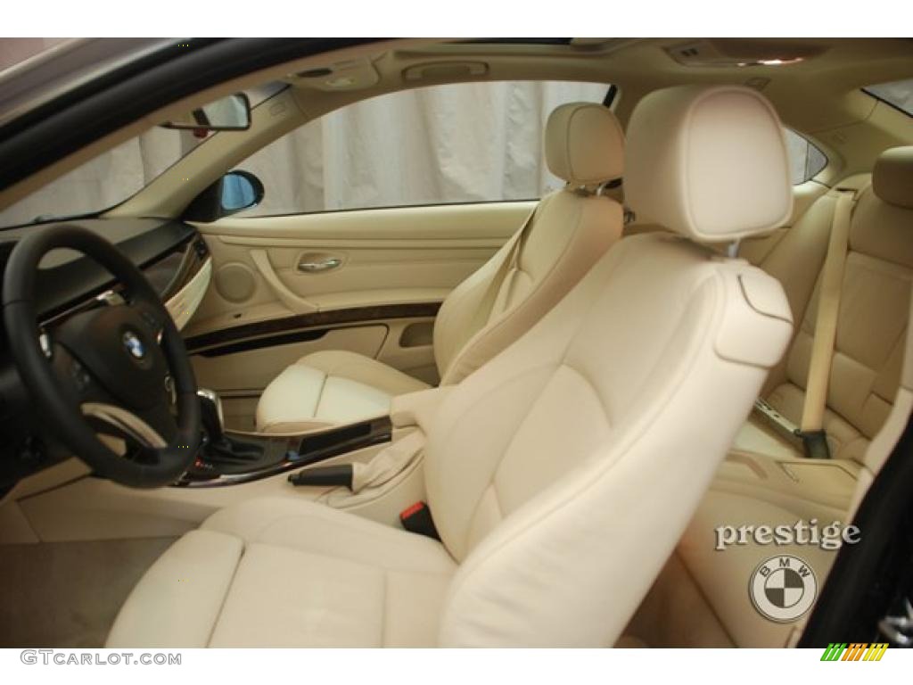 2009 3 Series 328xi Coupe - Black Sapphire Metallic / Cream Beige Dakota Leather photo #12