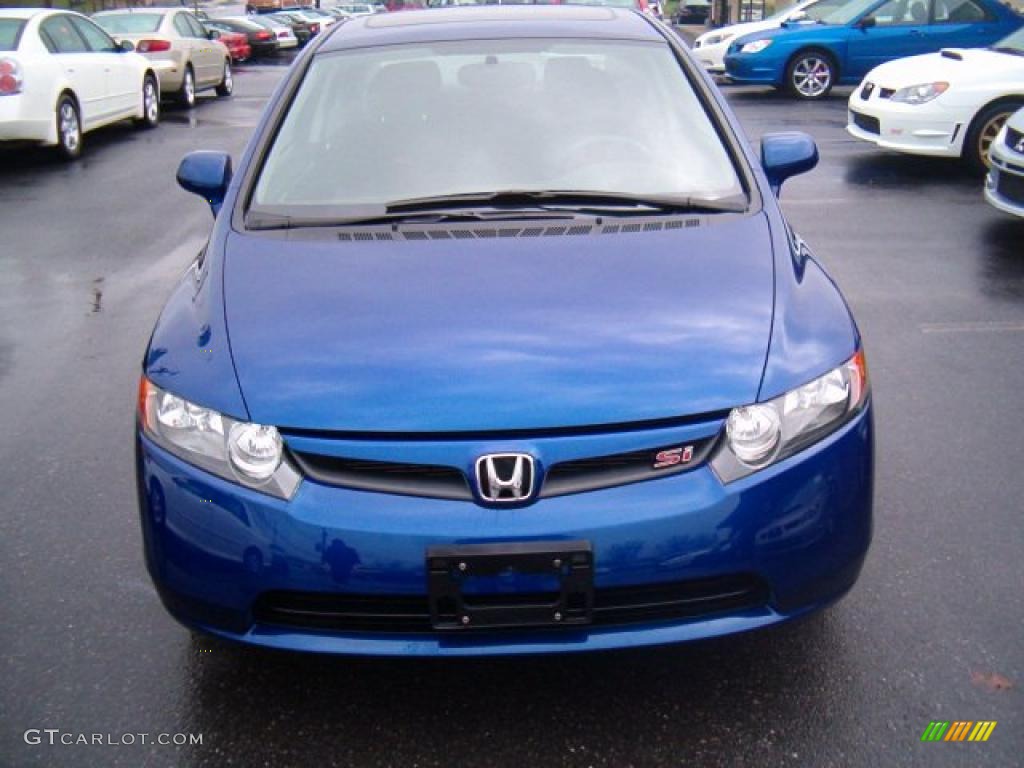 2008 Civic Si Sedan - Fiji Blue Pearl / Black photo #5