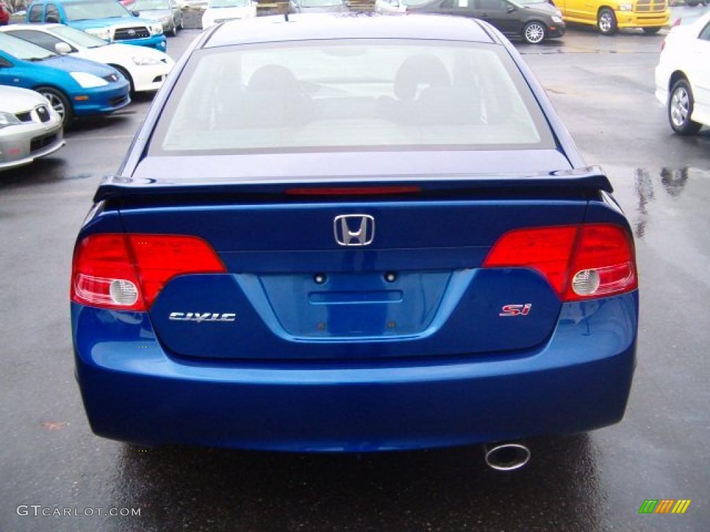 2008 Civic Si Sedan - Fiji Blue Pearl / Black photo #7