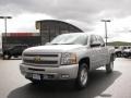 2010 Sheer Silver Metallic Chevrolet Silverado 1500 LTZ Crew Cab 4x4  photo #2