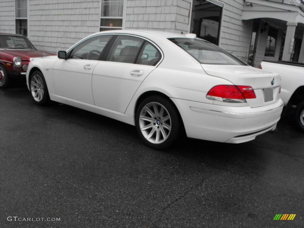 2006 7 Series 750i Sedan - Alpine White / Dark Beige/Beige III photo #3