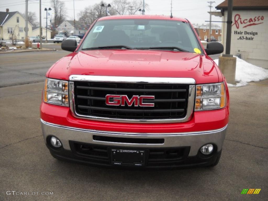 2010 Sierra 1500 SLE Extended Cab 4x4 - Fire Red / Ebony photo #4