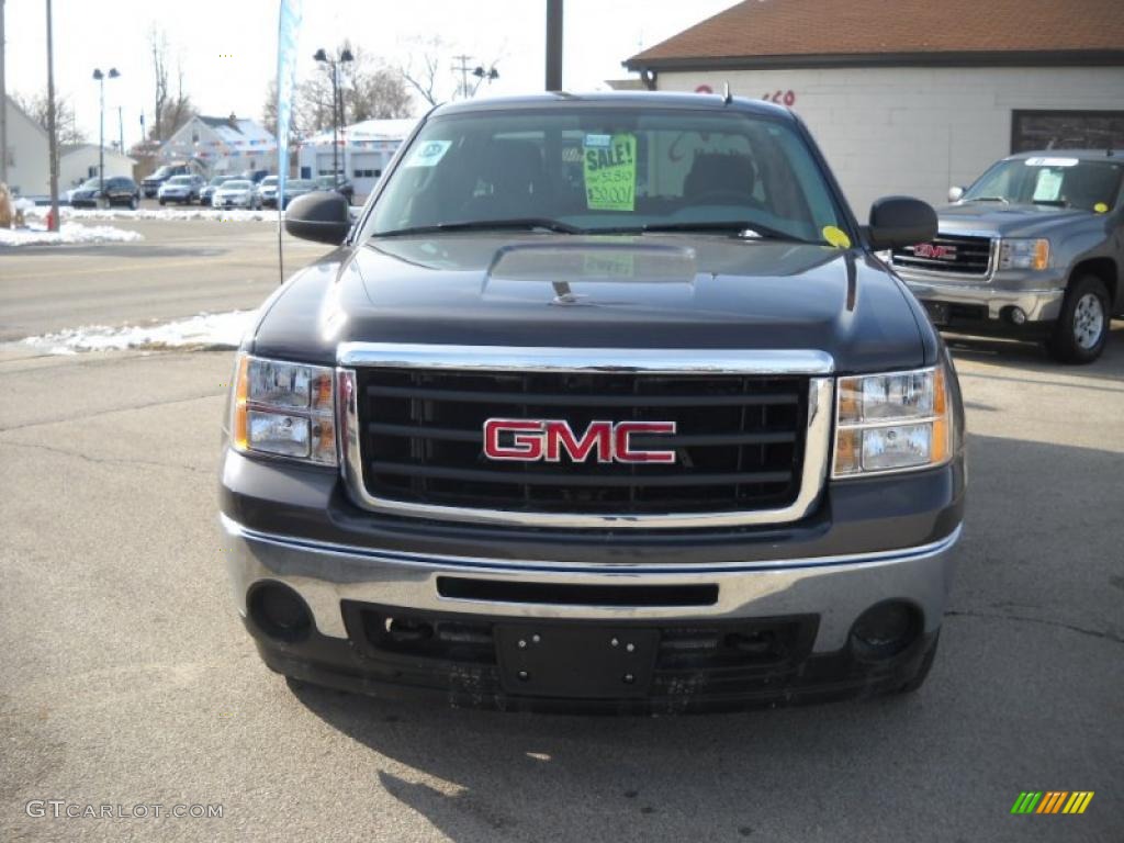 2010 Sierra 1500 SL Extended Cab 4x4 - Storm Gray Metallic / Dark Titanium photo #4