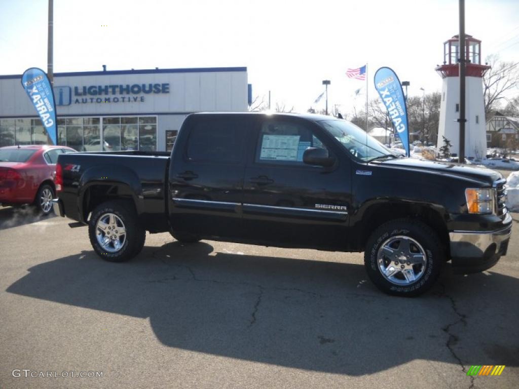 2010 Sierra 1500 SLE Crew Cab 4x4 - Onyx Black / Ebony photo #1