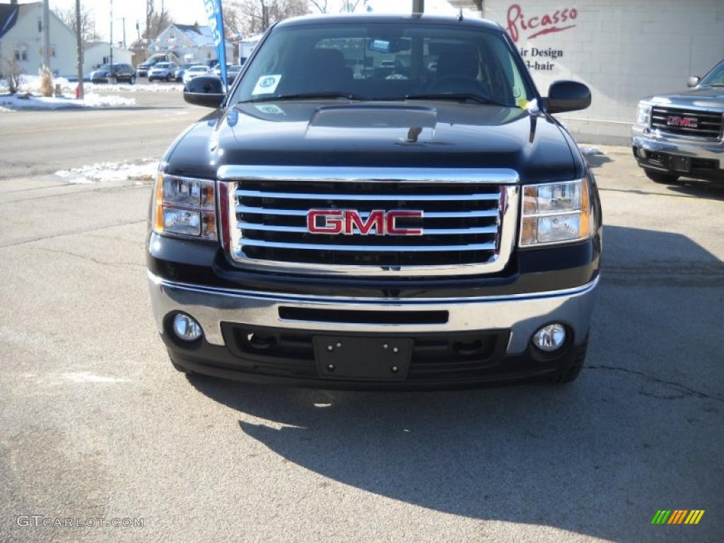 2010 Sierra 1500 SLE Crew Cab 4x4 - Onyx Black / Ebony photo #4