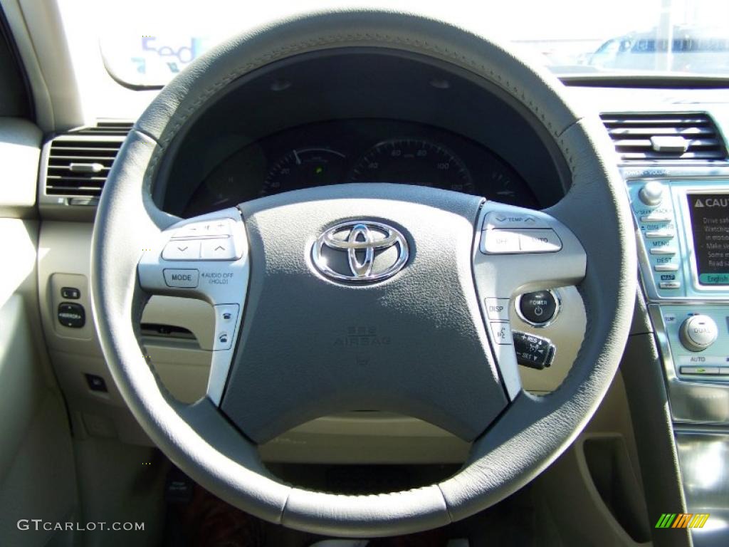 2007 Camry Hybrid - Blizzard White Pearl / Bisque photo #22