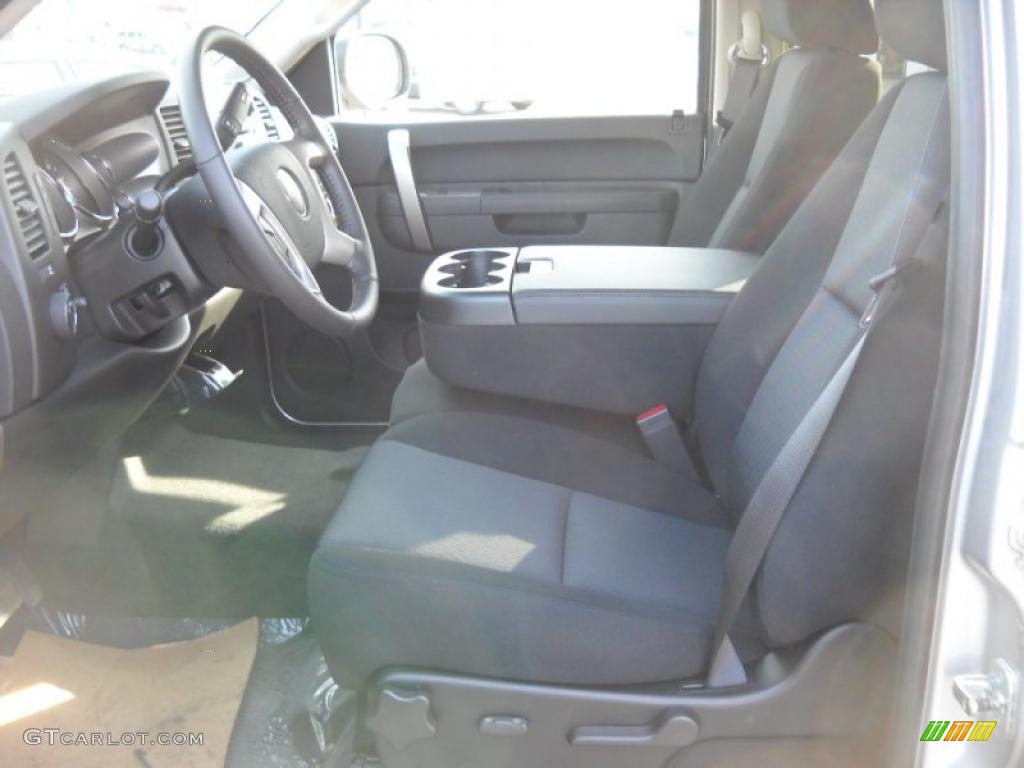 2010 Sierra 1500 SLE Crew Cab 4x4 - Pure Silver Metallic / Ebony photo #13