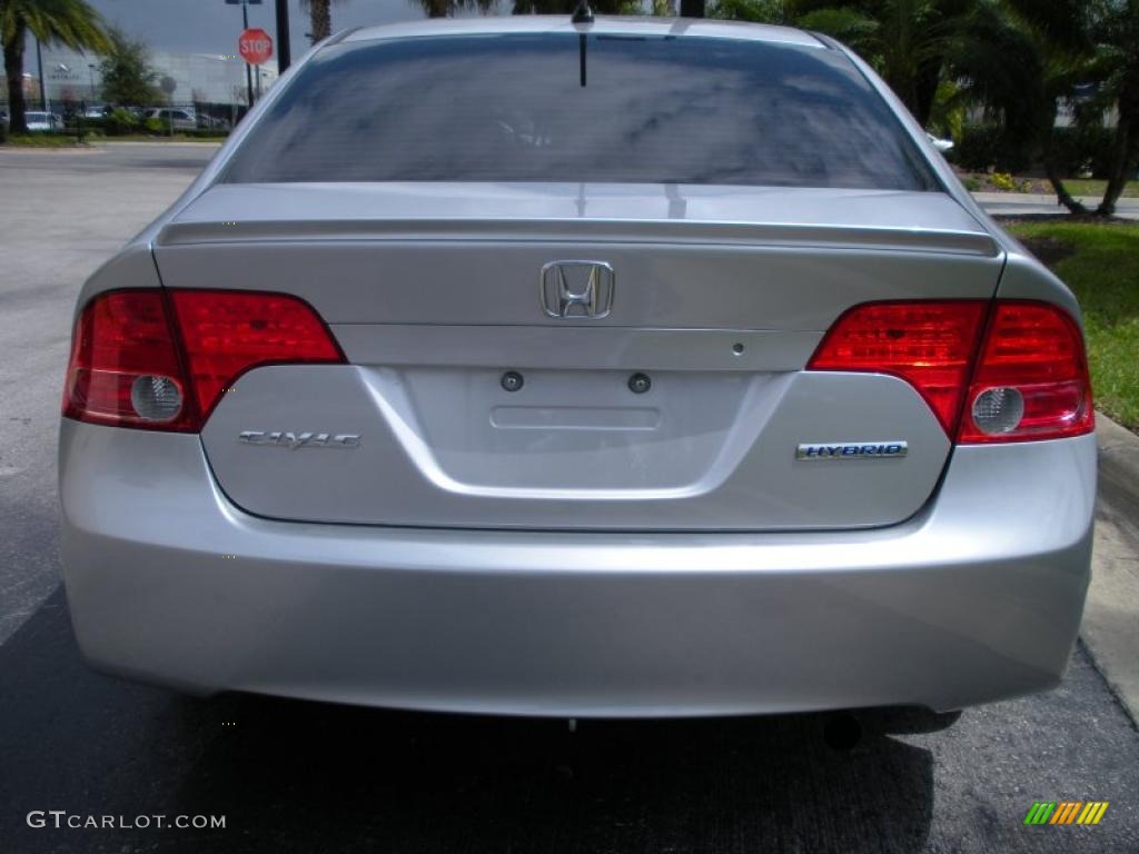 2007 Civic Hybrid Sedan - Alabaster Silver Metallic / Blue photo #7
