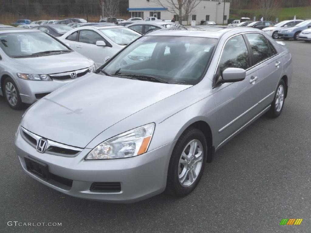 2007 Accord EX Sedan - Alabaster Silver Metallic / Black photo #1