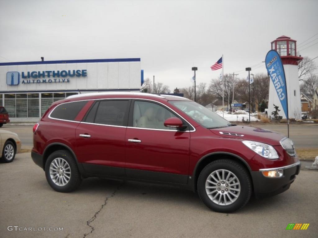 2010 Enclave CXL - Red Jewel Tintcoat / Cashmere/Cocoa photo #1