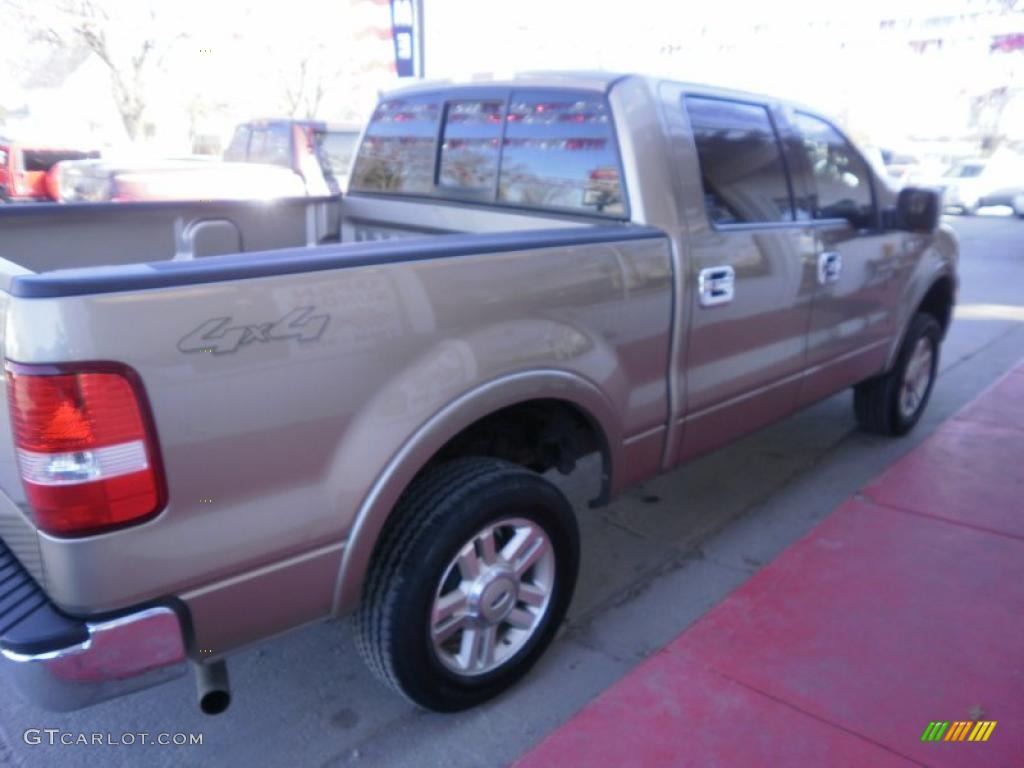2004 F150 Lariat SuperCrew 4x4 - Arizona Beige Metallic / Tan photo #3