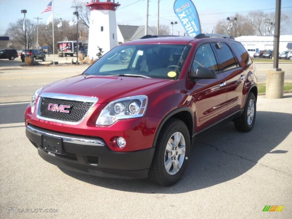 2010 Acadia SLE - Red Jewel Tintcoat / Ebony photo #3