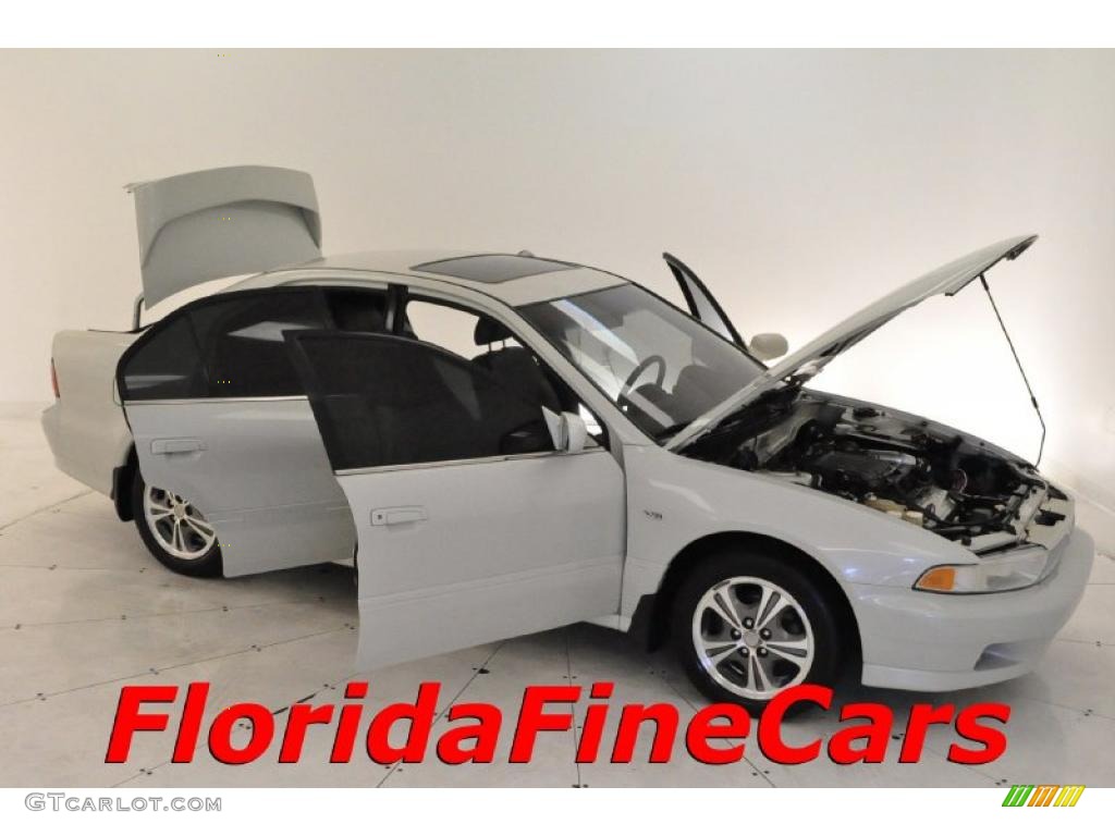 2001 Galant GTZ - Dover White Pearl / Gray photo #7