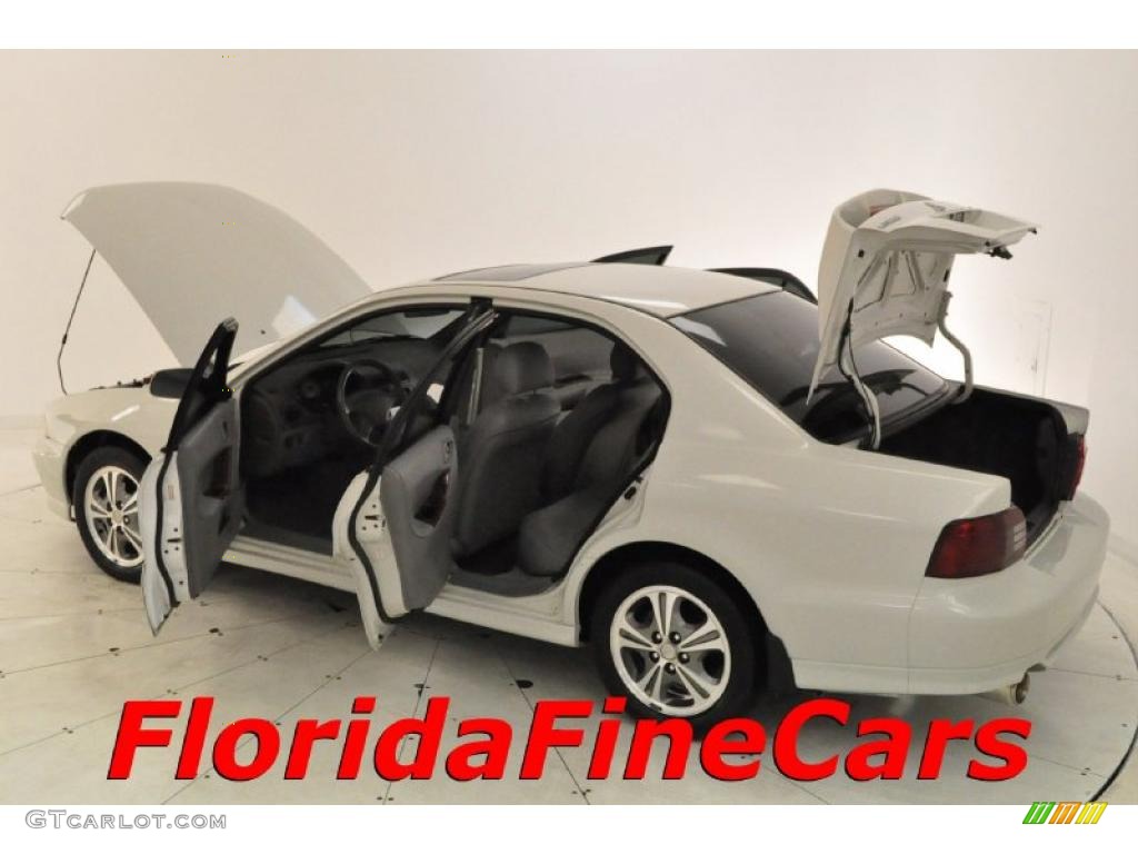2001 Galant GTZ - Dover White Pearl / Gray photo #8