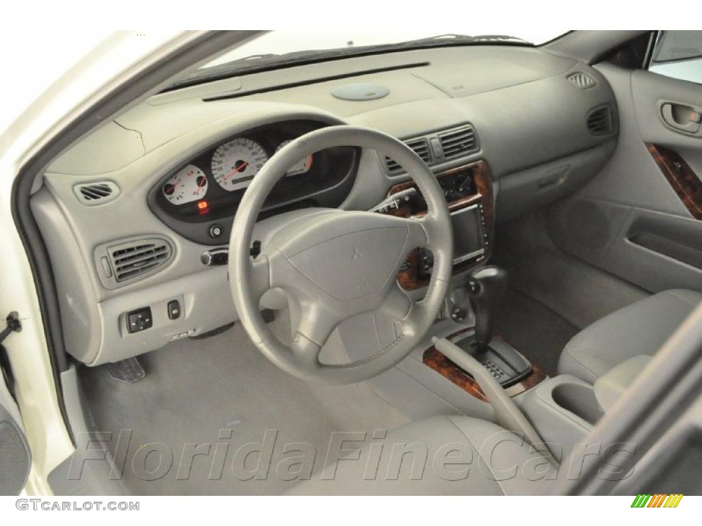 2001 Galant GTZ - Dover White Pearl / Gray photo #12