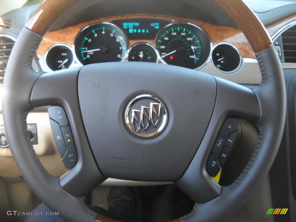 2010 Enclave CXL AWD - Cocoa Metallic / Cashmere/Cocoa photo #15