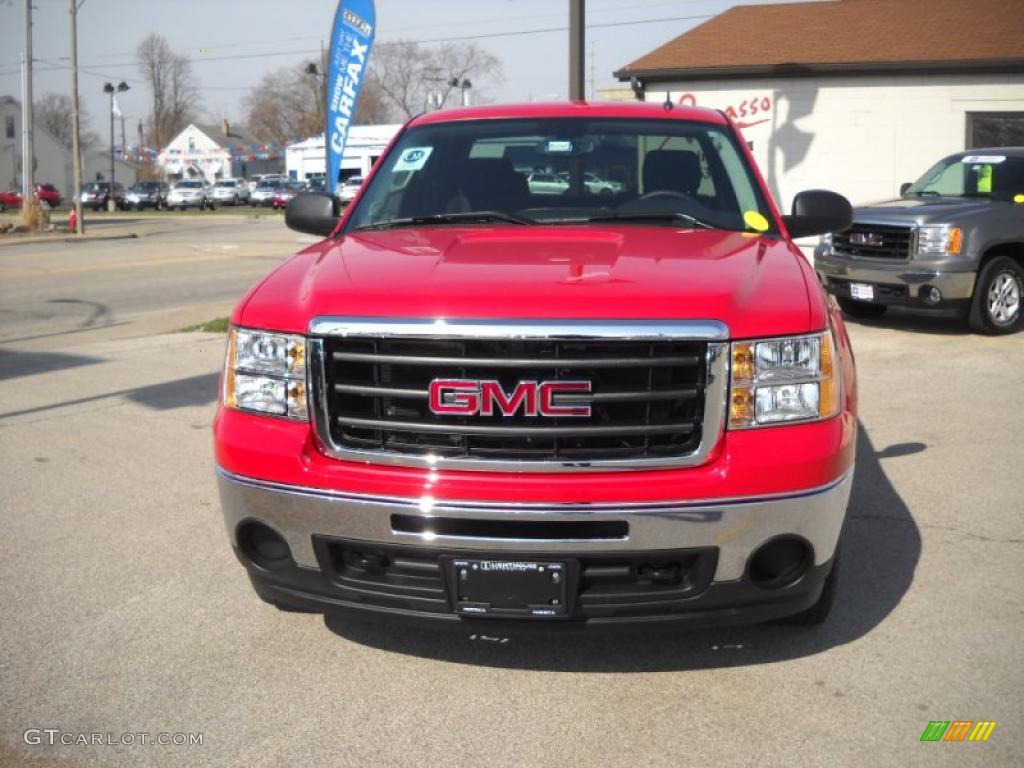 2010 Sierra 1500 SLE Extended Cab 4x4 - Fire Red / Ebony photo #4