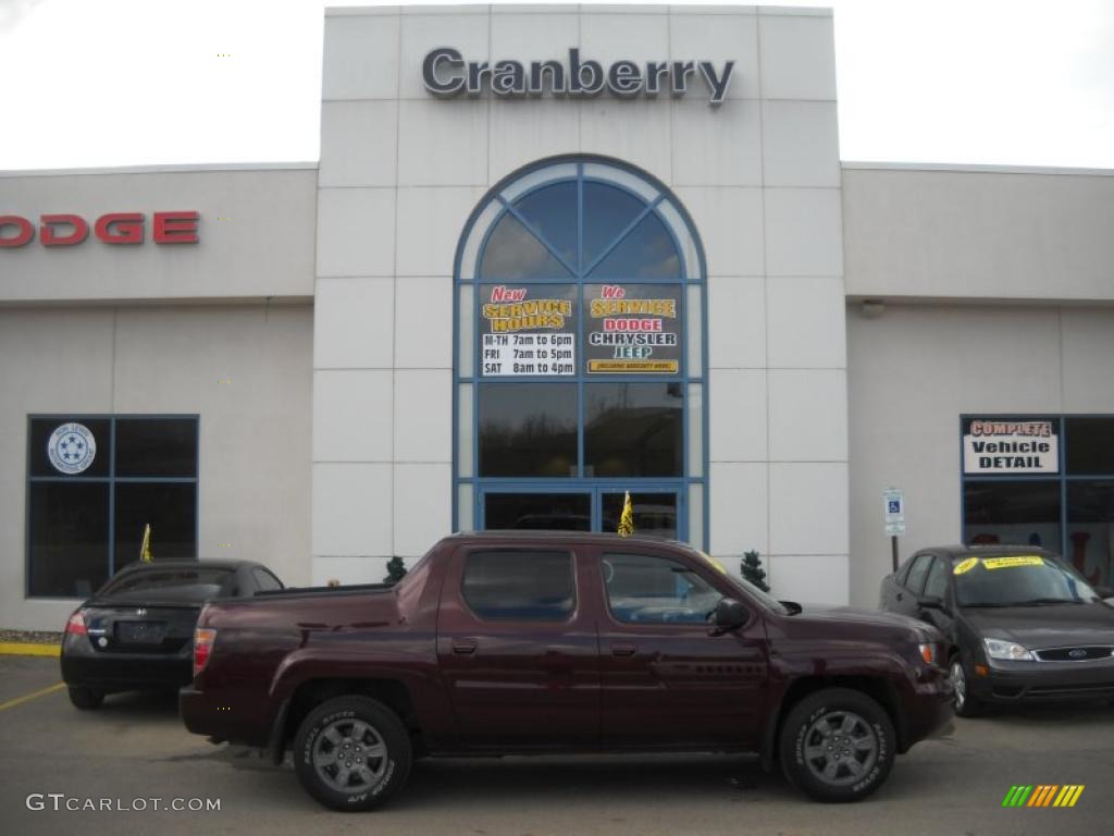 2008 Ridgeline RTX - Dark Cherry Pearl / Beige photo #1