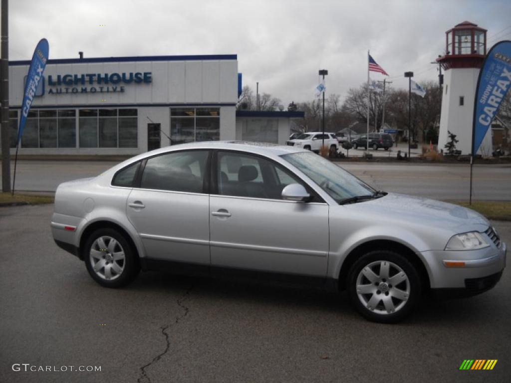 2005 Passat GLS 1.8T Sedan - Reflex Silver Metallic / Grey photo #1