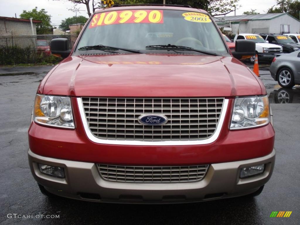 2003 Expedition Eddie Bauer - Laser Red Tinted Metallic / Medium Parchment photo #2
