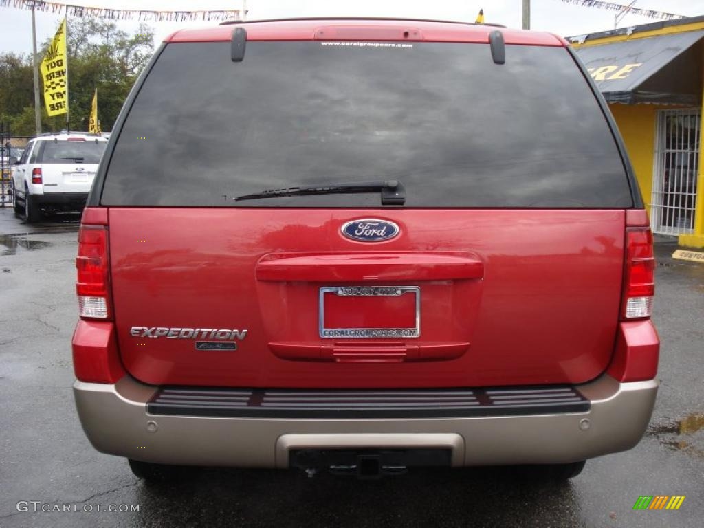 2003 Expedition Eddie Bauer - Laser Red Tinted Metallic / Medium Parchment photo #5