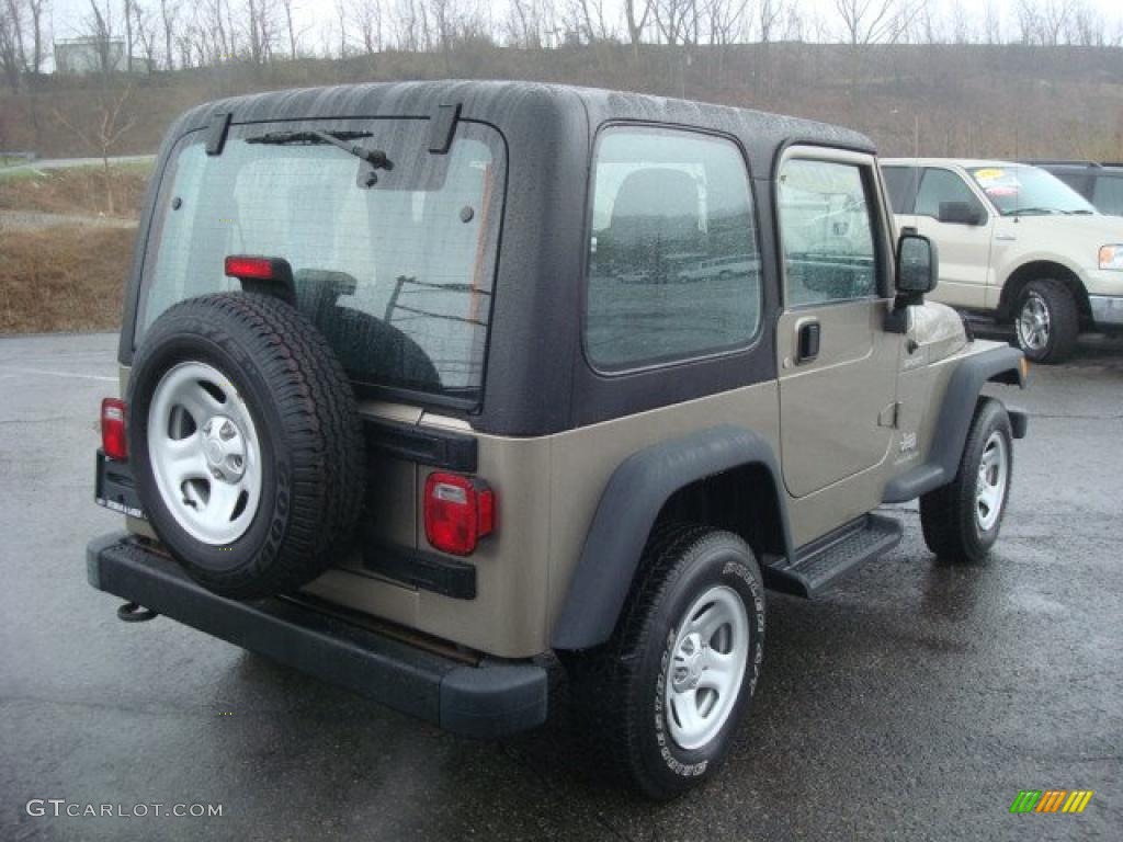 2004 Wrangler Sport 4x4 - Light Khaki Metallic / Dark Slate Gray photo #3