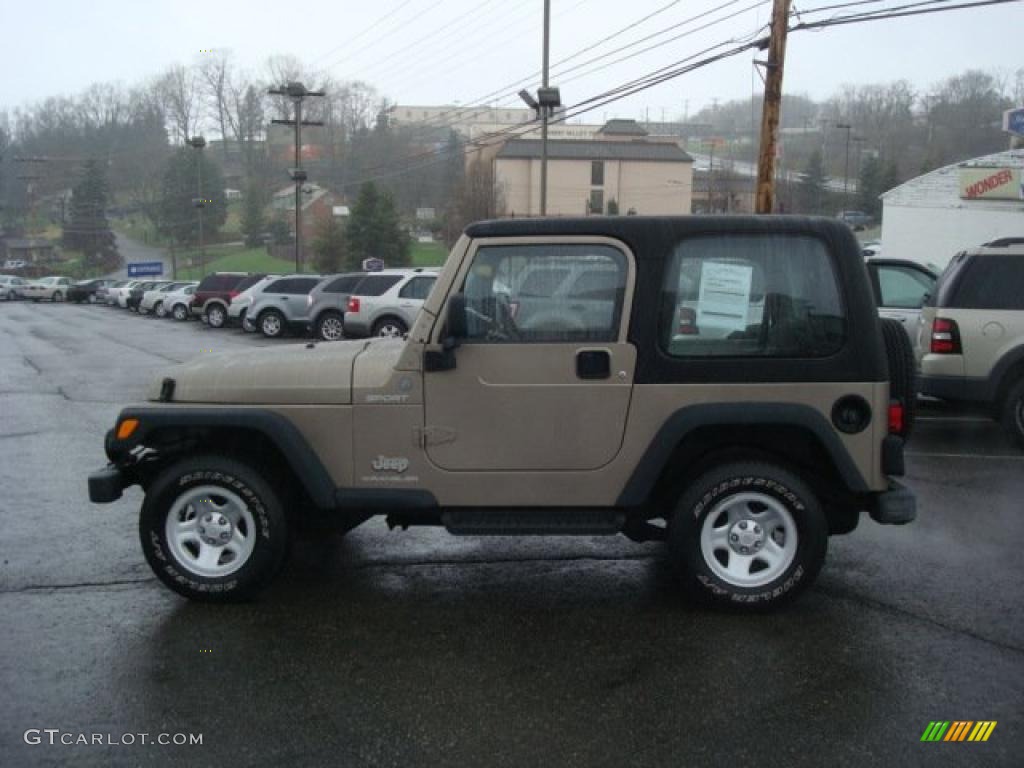 2004 Wrangler Sport 4x4 - Light Khaki Metallic / Dark Slate Gray photo #6