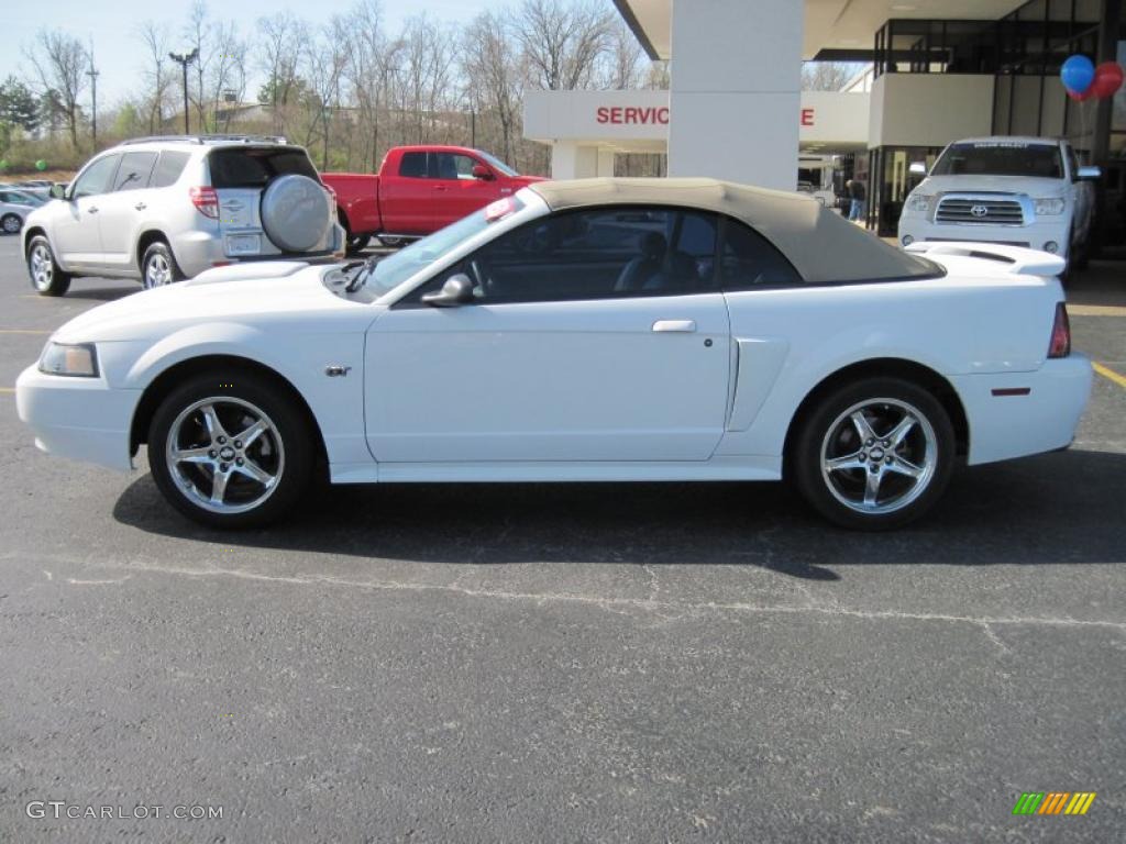 2002 Mustang GT Convertible - Oxford White / Medium Parchment photo #4