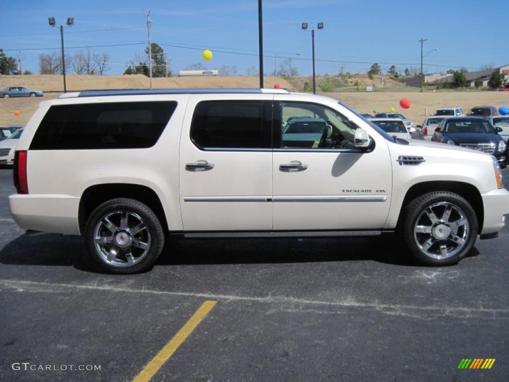 2010 Escalade ESV Premium - White Diamond / Cashmere/Cocoa photo #3