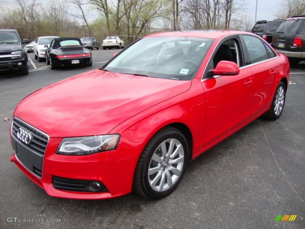 Brilliant Red 2009 Audi A4 2.0T Premium quattro Sedan Exterior Photo #27506839